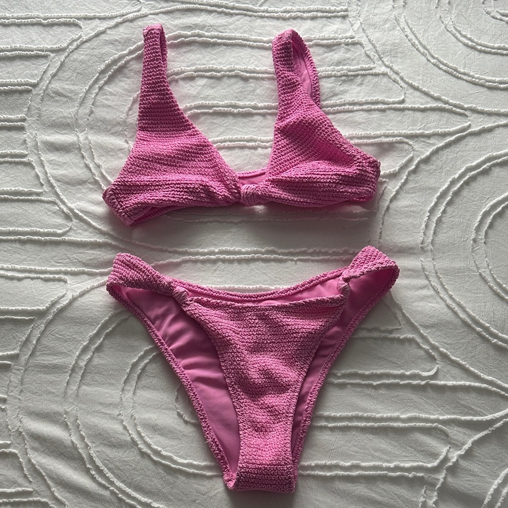 PacSun Pink Textured Bikini